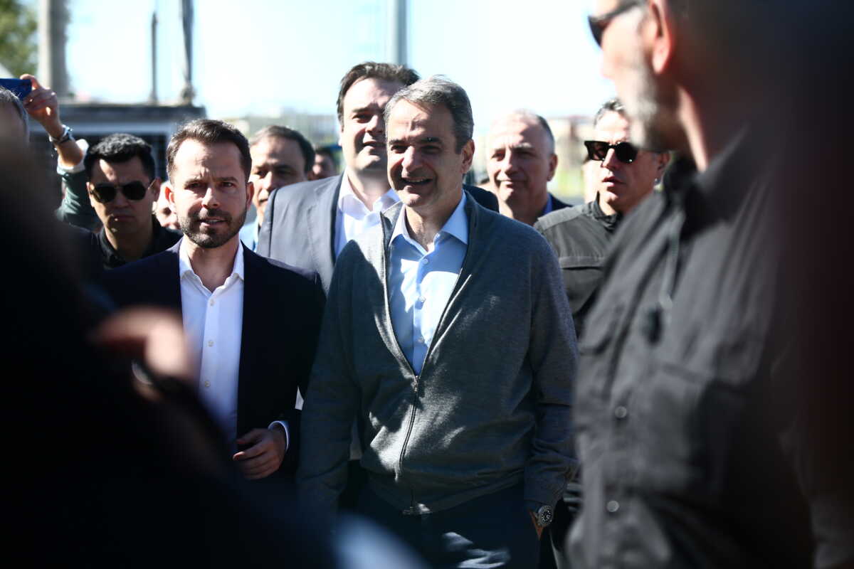 Ομιλία του πρωθυπουργού Κυριάκου Μητσοτάκη σε εκδήλωση για την εκστρατεία κατά του σχολικού εκφοβισμού, στο 3ο Γυμνάσιο Πολίχνης Θεσσαλονίκης, Τρίτη 9 Απριλίου 2024. 
(ΡΑΦΑΗΛ ΓΕΩΡΓΙΑΔΗΣ