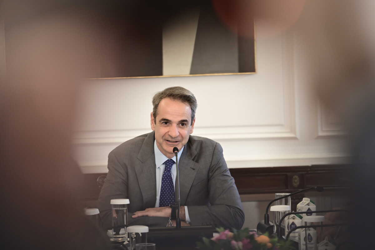 Συνάντηση με τους επικεφαλής εταιρειών και ενώσεων μελών της Διεθνούς Ομοσπονδίας Φαρμακευτικών Βιομηχανιών και Ενώσεων (IFPMA), Τετάρτη 3 Απριλίου 2024. 
(ΜΙΧΑΛΗΣ ΚΑΡΑΓΙΑΝΝΗΣ