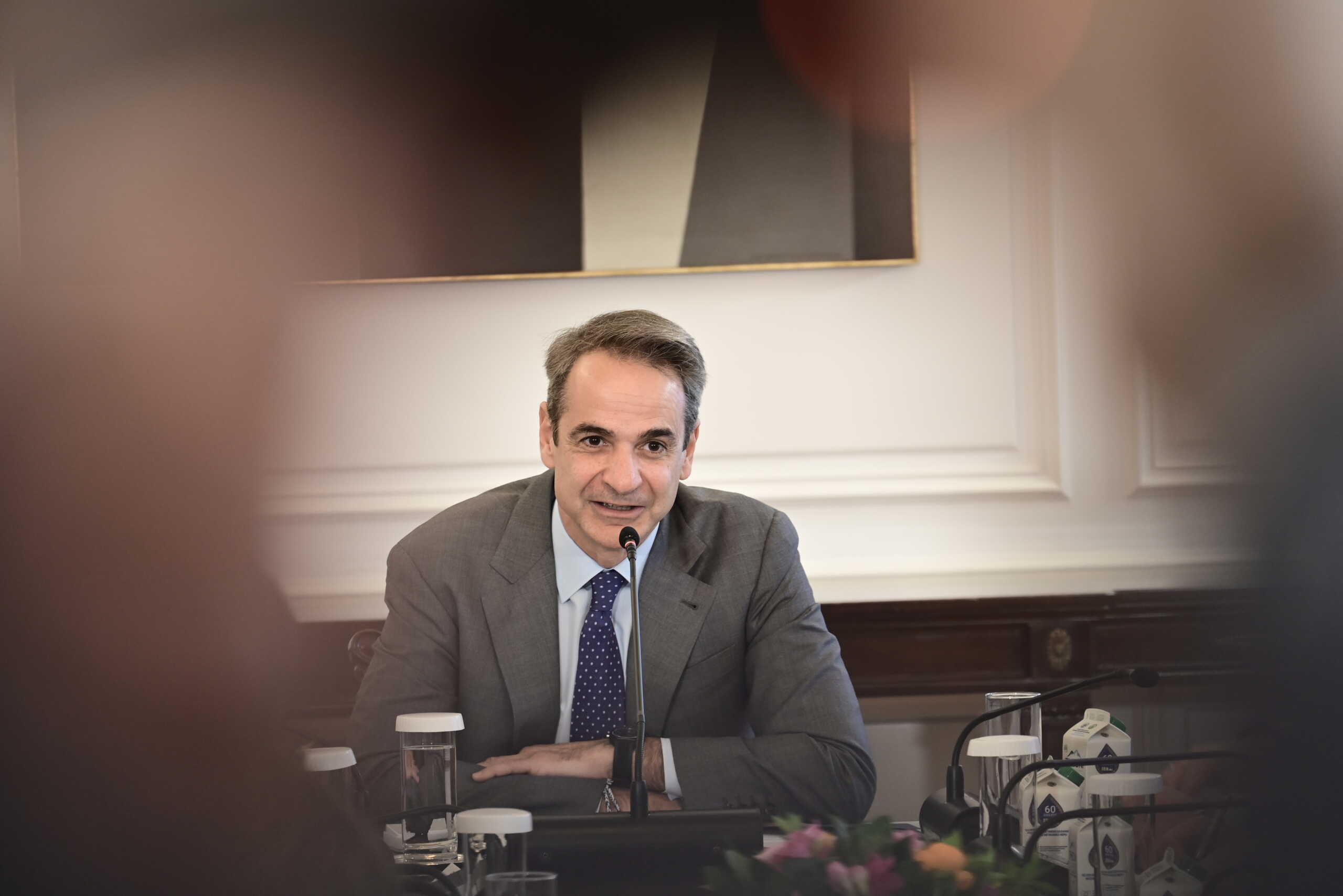Συνάντηση με τους επικεφαλής εταιρειών και ενώσεων μελών της Διεθνούς Ομοσπονδίας Φαρμακευτικών Βιομηχανιών και Ενώσεων (IFPMA), Τετάρτη 3 Απριλίου 2024. 
(ΜΙΧΑΛΗΣ ΚΑΡΑΓΙΑΝΝΗΣ