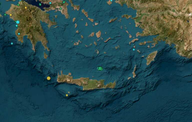 Σεισμός 3,2 Ρίχτερ ανοιχτά της Κρήτης - Κοντά στο Ηράκλειο το επίκεντρο της σεισμικής δόνησης