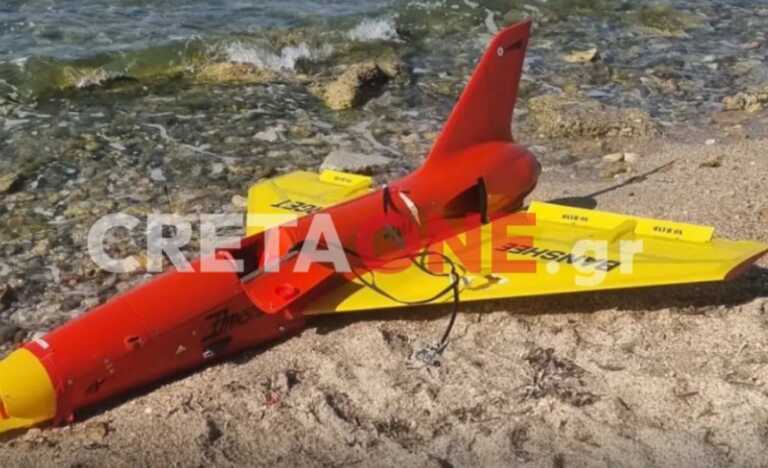 Εναέριος στόχος ξεβράστηκε σε παραλία στο Ηράκλειο - Πίστεψαν πως ήταν drone από το Ιράν