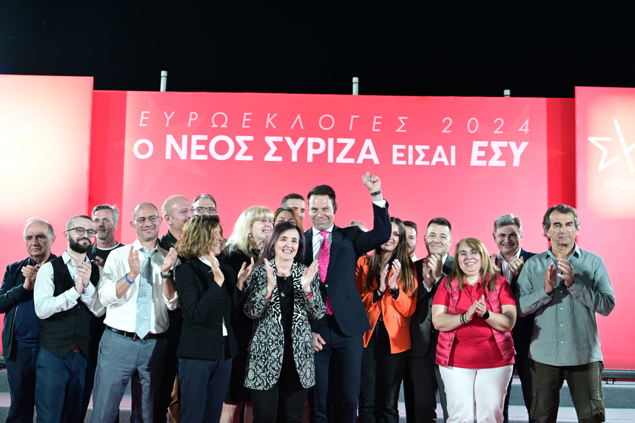 Παρουσίαση ομάδας ευρωβουλευτών του ΣΥΡΙΖΑ - ΠΣ για τις προκριματικές εκλογές απο τον Πρόεδρο Στέφανο Κασσελάκη στη Νέα Ιωνία., Τρίτη 9 Απριλίου 2024.  (ΤΑΤΙΑΝΑ ΜΠΟΛΑΡΗ