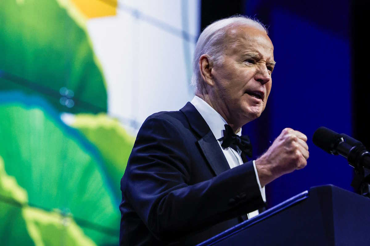 U.S. President Joe Biden delivers remarks at the Asian Pacific American Institute for Congressional Studies' 30th Annual Gala, at the Walter E. Washington Convention Center in Washington, U.S., May 14, 2024. REUTERS