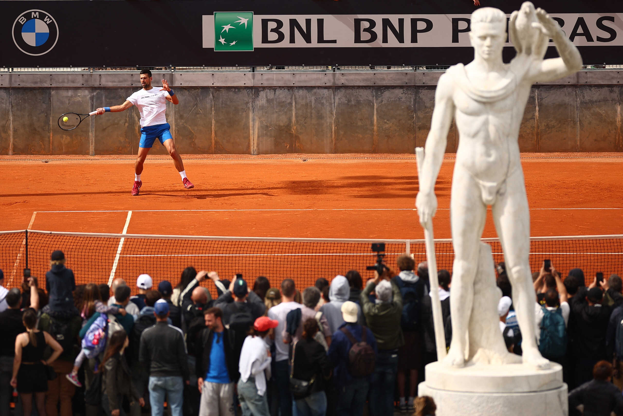 Tennis - Italian Open - Foro Italico, Rome, Italy - May 7, 2024 Serbia's Novak Djokovic during practice REUTERS