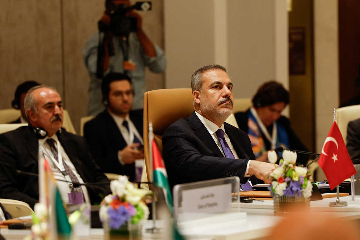 Turkey's Foreign Minister Hakan Fidan attends a meeting, at VIA Riyadh in Riyadh, Saudi Arabia, April 29, 2024. REUTERS