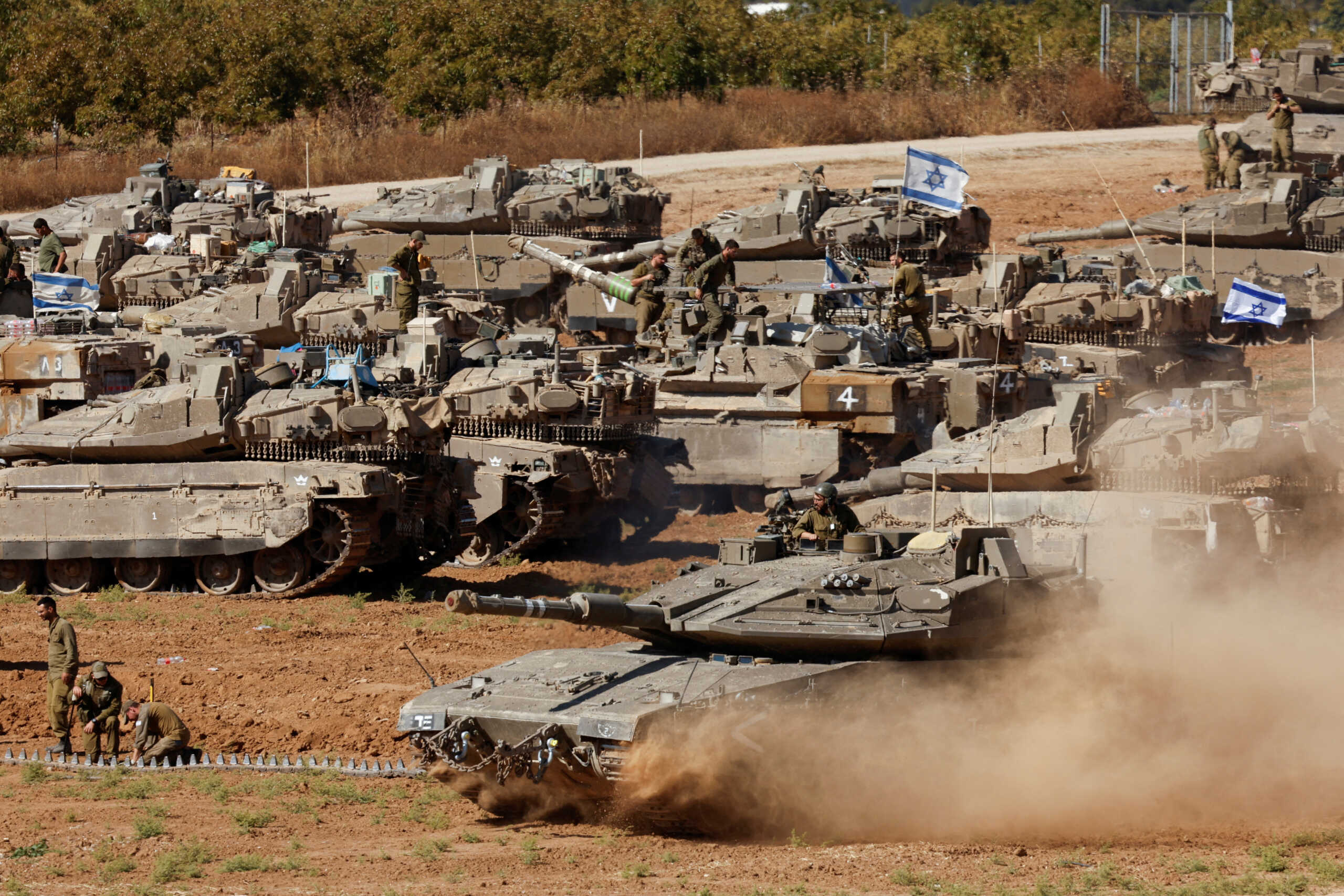 An Israeli tank maneuvers, amid the ongoing conflict between Israel and the Palestinian Islamist group Hamas, near the Israel-Gaza Border, in southern Israel, May 7, 2024. REUTERS