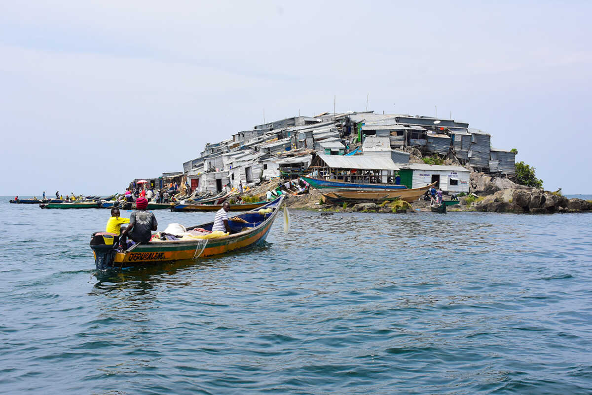UNSPECIFIED, FEBRUARY 13 : Fishers are headed towards Migingo Island on Lake Victoria on February 13, 2018. Kenyan fishermen live on 2,000 square metres Migingo Island. Fishers here are affected by the Migingo Island Dispute between Kenya and Uganda, which has been going on for approximately 10 years.   (Photo by Recep Canik