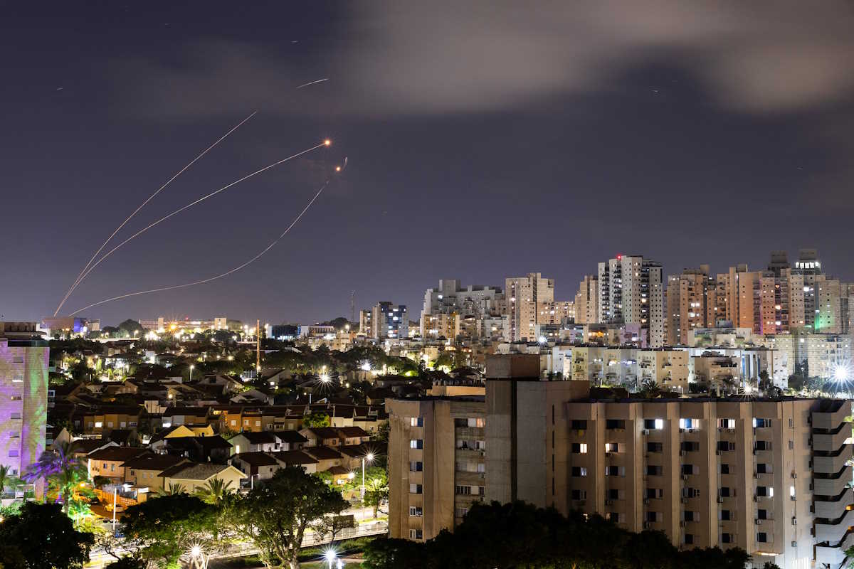 Israel's Iron Dome anti-missile system intercepts rockets launched from Gaza, amid the ongoing conflict between Israel and Hamas, as seen from Ashkelon, Israel, May 6, 2024. REUTERS
