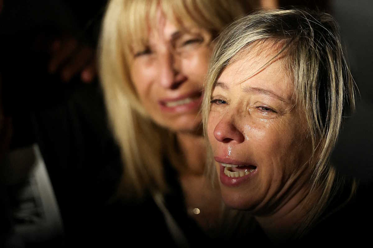 Mourners react during the funeral of Hanan Yablonka, who was held hostage following the deadly October 7 attack by the Palestinian Islamist group Hamas and whose body was retrieved in a military operation, in Tel Aviv, Israel May 26, 2024. REUTERS