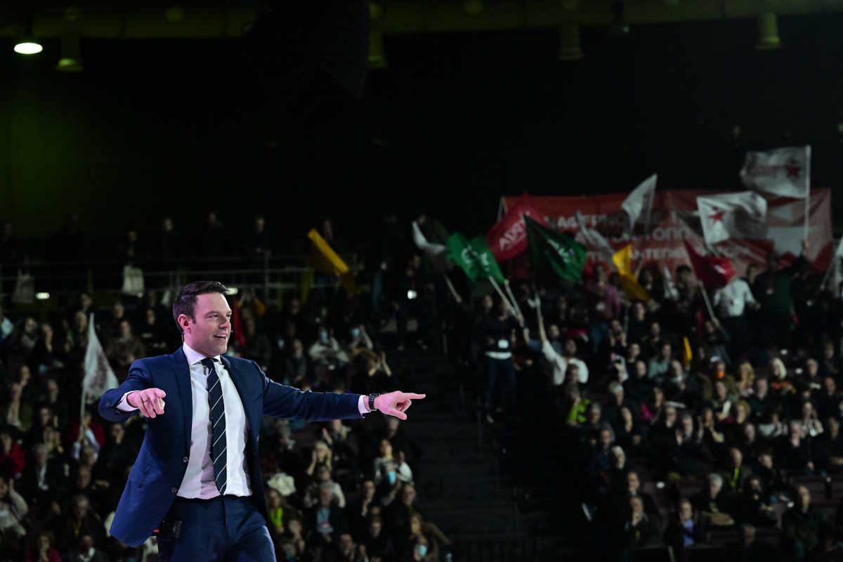 Πρώτη ημέρα εργασιών του 4ου Συνεδρίου του ΣΥΡΙΖΑ - Προοδευτική Συμμαχία, στις εγκαταστάσεις του Σταδίου Tae Kwon Do, στο Παλαιό Φάληρο, Πέμπτη 22 φεβρουαρίου 2024. 
(ΤΑΤΙΑΝΑ ΜΠΟΛΑΡΗ