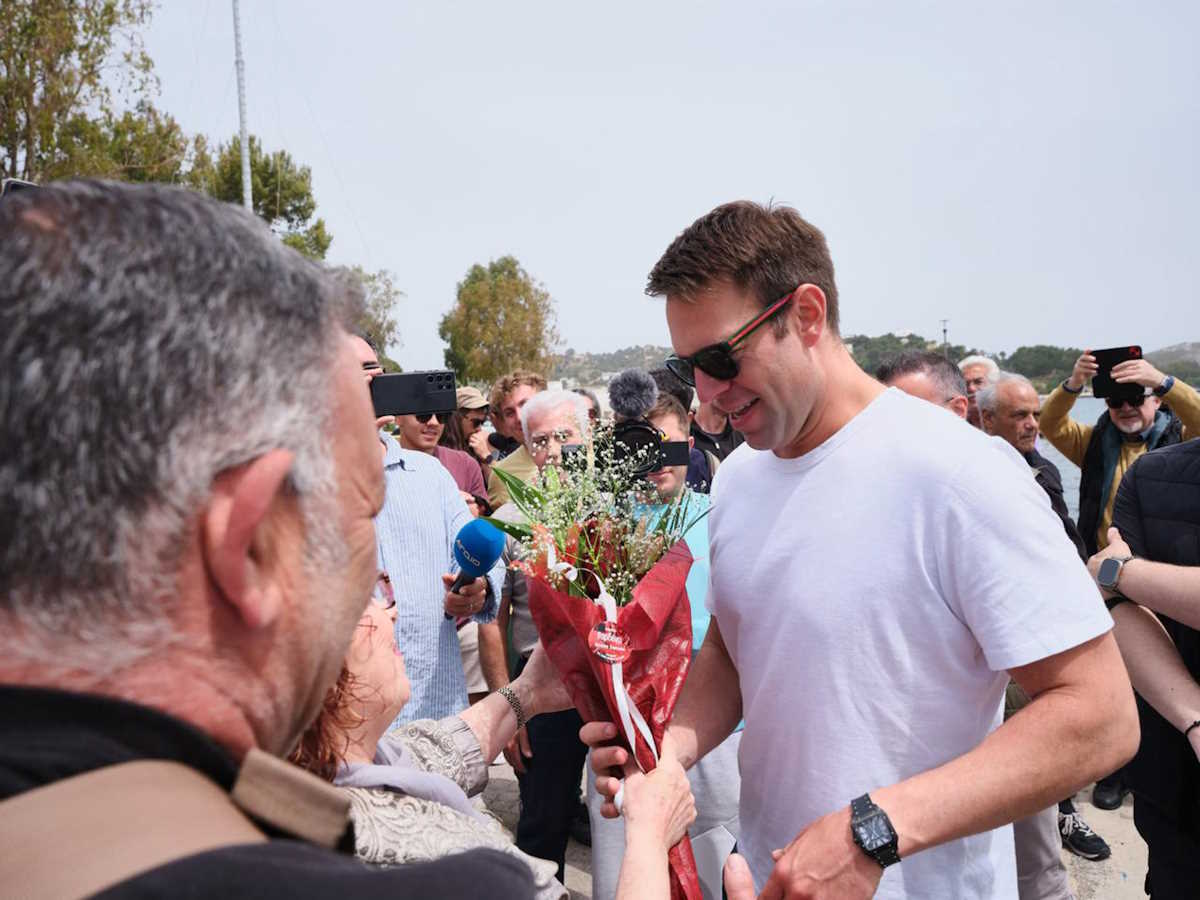 Στη Λέρο ο Πρόεδρος του ΣΥΡΙΖΑ Προοδευτική Συμμαχία, Στέφανος Κασσελάκης.  Πέμπτη 25 Απριλίου 2024.  (ΓΡ. ΤΥΠΟΥ ΣΥΡΙΖΑ-ΠΣ