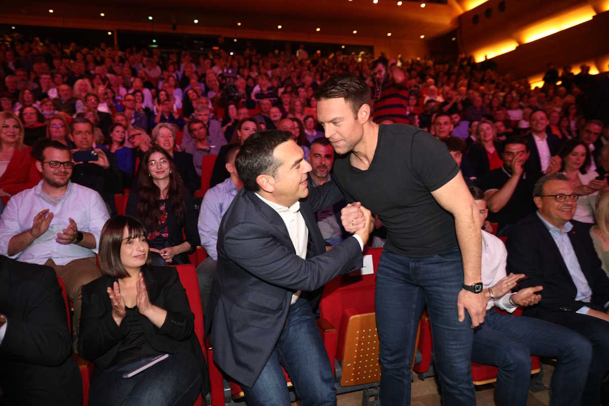 Παρουσίαση του ευρωψηφοδελτίου του ΣΥΡΙΖΑ - Προοδευτική Συμμαχία, από τον πρόεδρο του κόμματος Στέφανο Κασσελάκη, Παρασκευή 19 Απριλίου 2024. 
(ΓΙΑΝΝΗΣ ΠΑΝΑΓΟΠΟΥΛΟΣ
