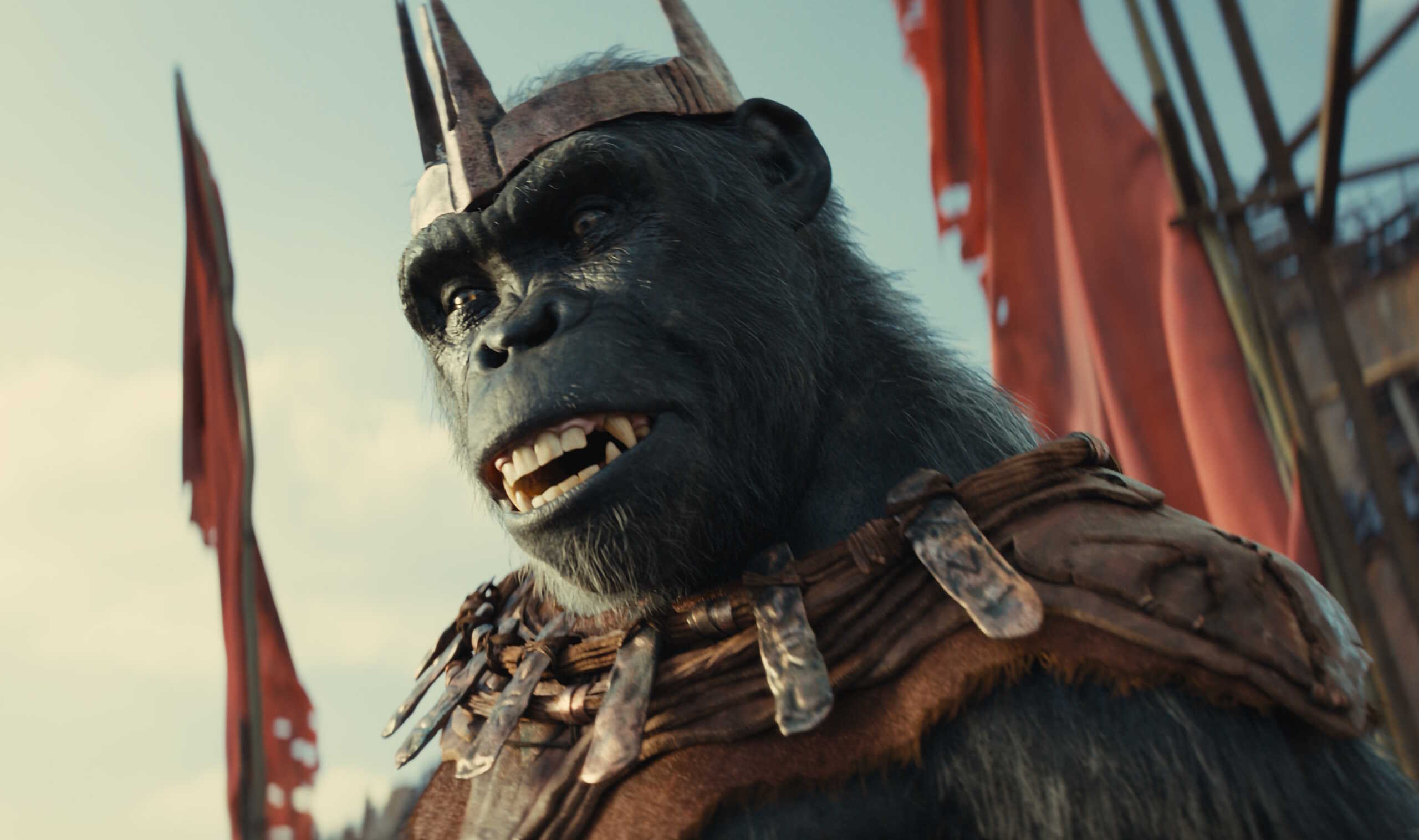 Proximus Caesar (voiced by Kevin Durand) in 20th Century Studios' KINGDOM OF THE PLANET OF THE APES. Photo courtesy of 20th Century Studios. © 2023 20th Century Studios. All Rights Reserved.