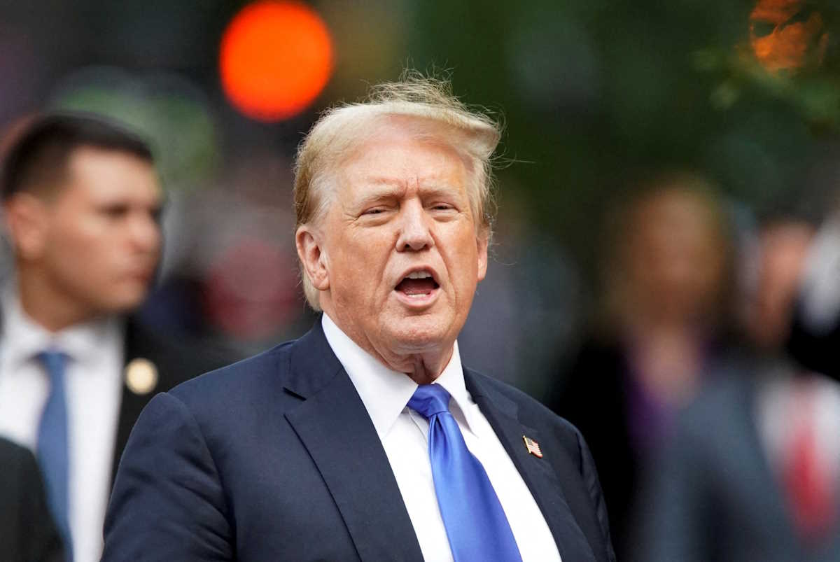 Former U.S. President Donald Trump walks outside Trump Tower after the verdict in his criminal trial over charges that he falsified business records to conceal money paid to silence porn star Stormy Daniels in 2016, in New York City, U.S. May 30, 2024. REUTERS