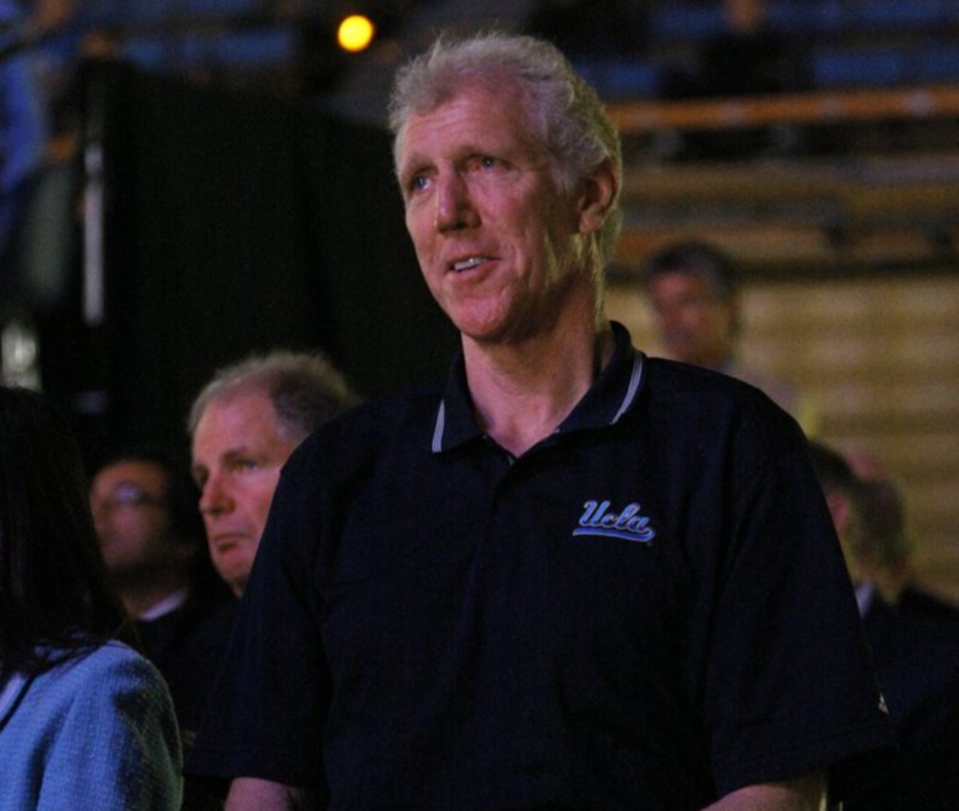 epa02224842 Former UCLA and NBA player Bill Walton was on hand for the memorial for former UCLA basketball coach John Wooden Saturday, June 26, 2010 at Pauley Pavilion on the University of California Los Angeles campus. Wooden coached the Bruins basketball team for 27 years and won 10 NCAA championships.  EPA