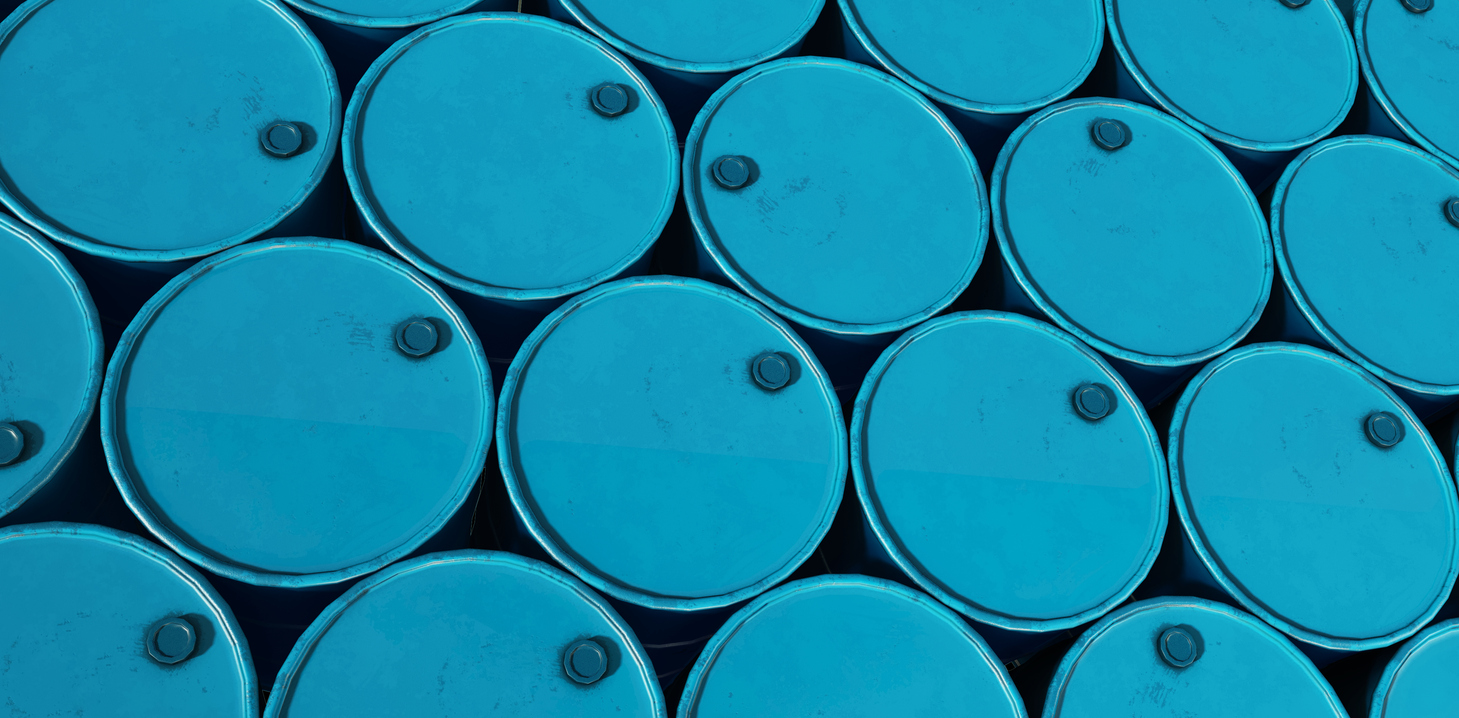 Stack of oil tank in the stock , 3D rendering.