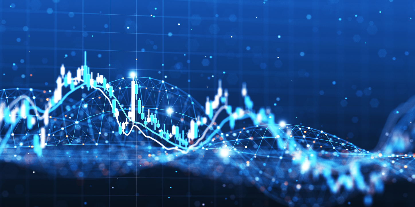 Stock market data concept. 3D render