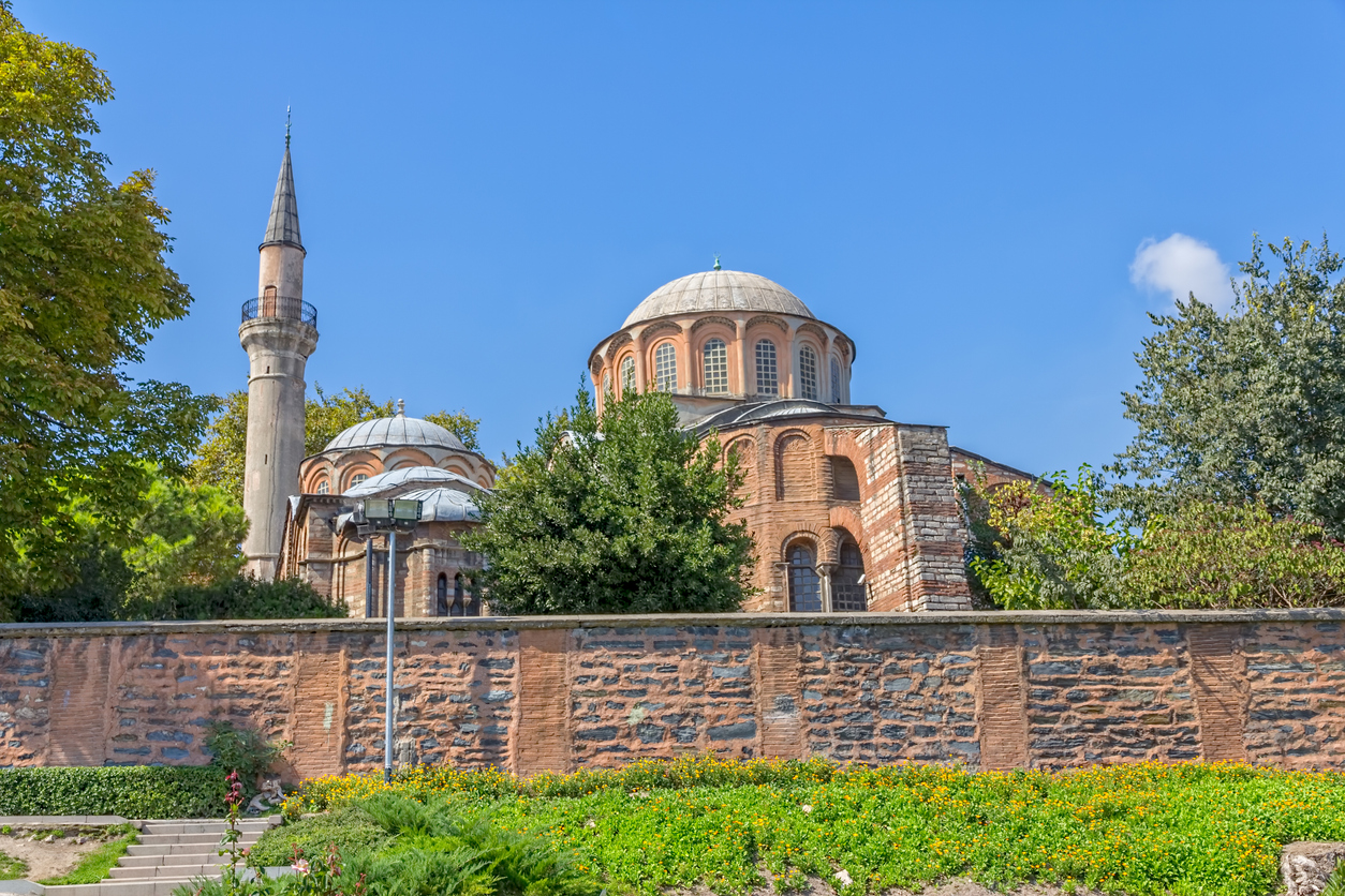 Chora Church detail with dome is the most beautiful Byzantine church after Hagia Sophia. It is situated in Edirnekapi neighborhood of Istanbul, which lies in the western part of the municipality of Fatih.