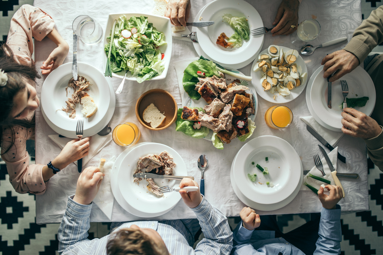 Family meal orr Easter