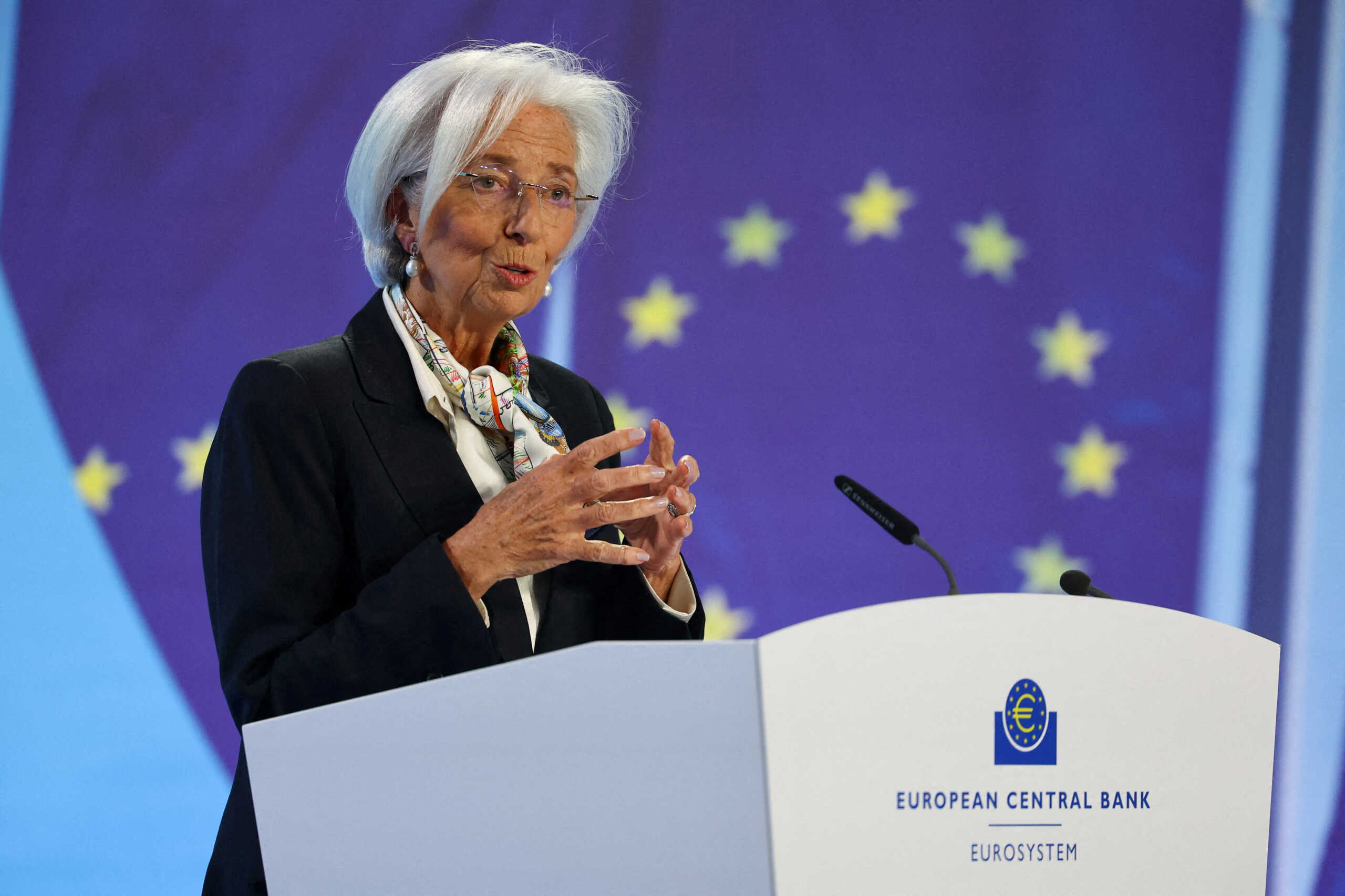 FILE PHOTO: European Central Bank (ECB) President Christine Lagarde speaks during a press conference following the Governing Council's monetary policy meeting at the ECB headquarters in Frankfurt, Germany, March 7, 2024. REUTERS