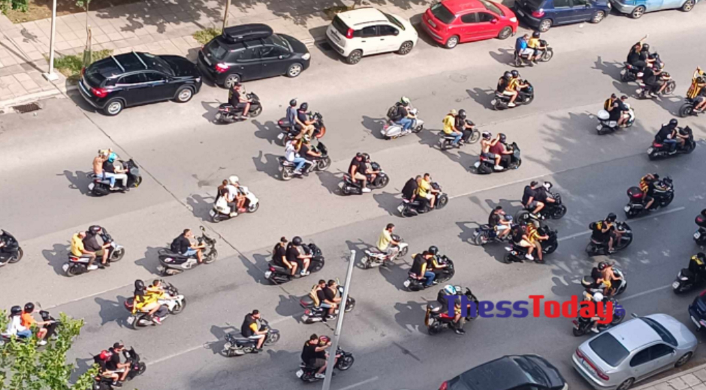 Παναθηναϊκός – Άρης: Βίντεο από την μηχανοκίνητη πορεία στη Θεσσαλονίκη πριν τον τελικό