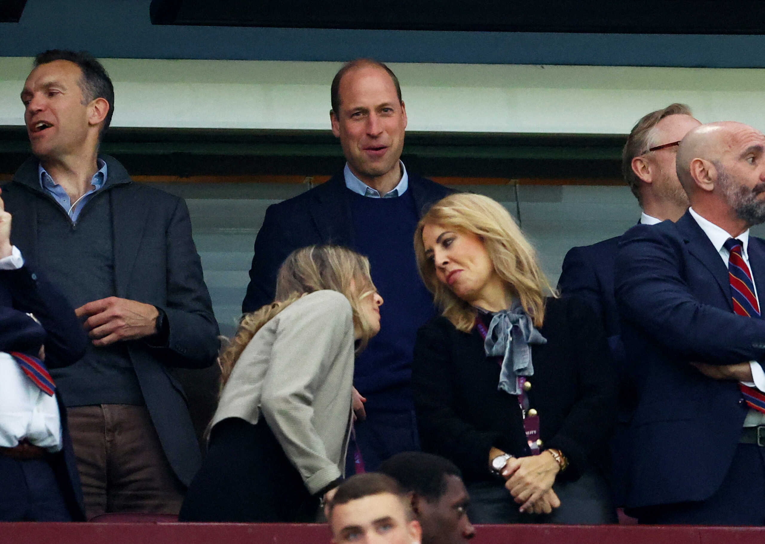 Soccer Football - Europa Conference League - Semi Final - First Leg - Aston Villa v Olympiacos - Villa Park, Birmingham, Britain - May 2, 2024  Britain's Prince William, Prince of Wales in the stands before the match REUTERS