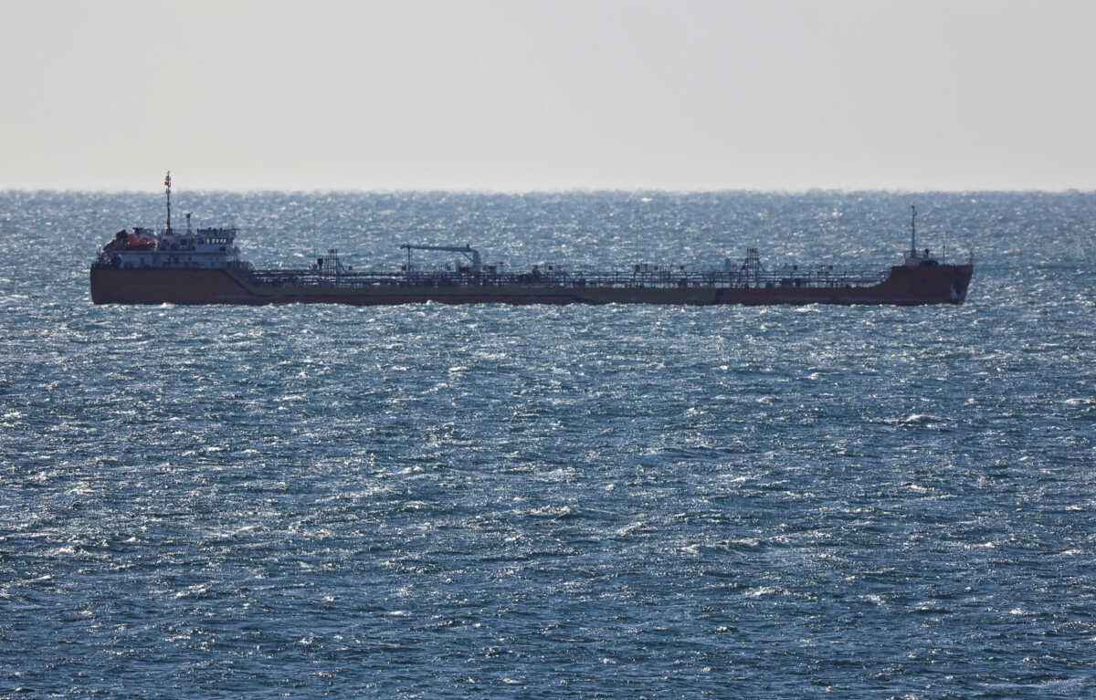 FILE PHOTO: A crude oil tanker sails in Nakhodka Bay near the port city of Nakhodka, Russia, December 4, 2022. REUTERS