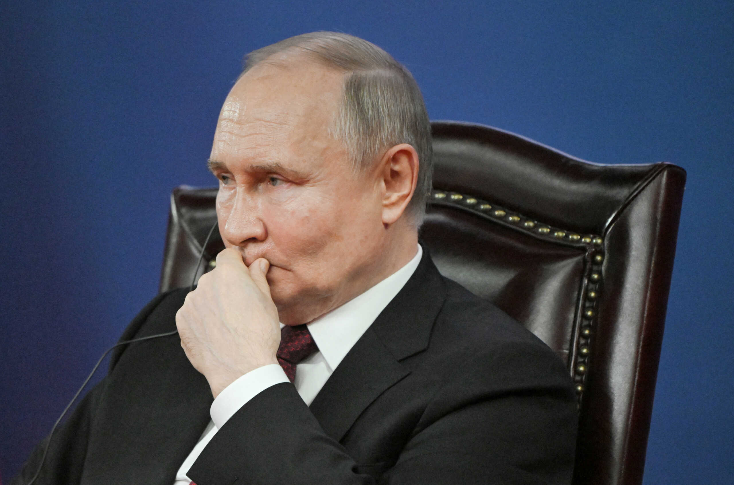 Russian President Vladimir Putin attends a meeting with officials and students of Harbin Institute of Technology in the city of Harbin, China, May 17, 2024. Sputnik