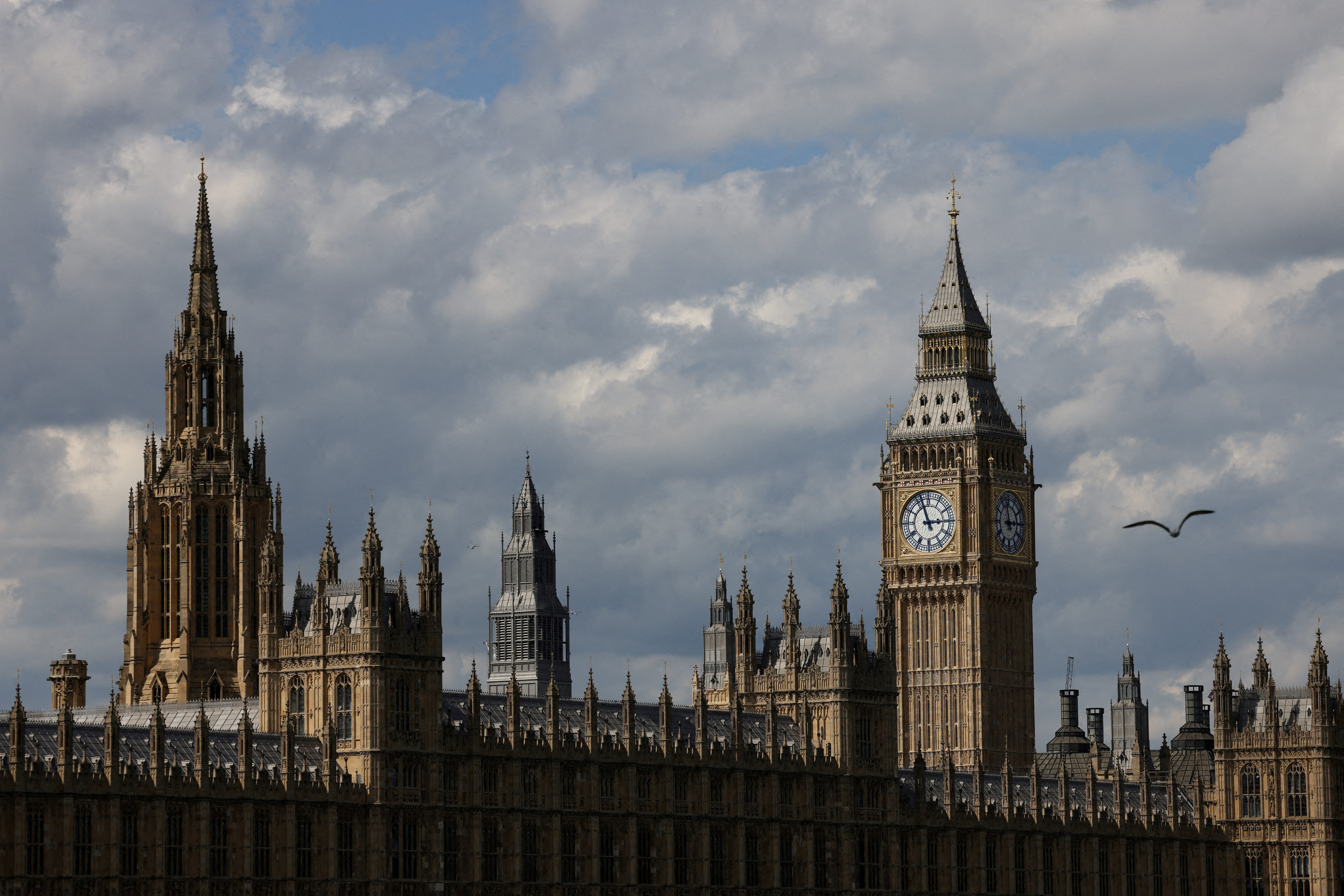 FILE PHOTO: A view of the Elizabeth Tower, commonly known as Big Ben, and the Houses of Parliament in London, Britain, April 30, 2024. REUTERS