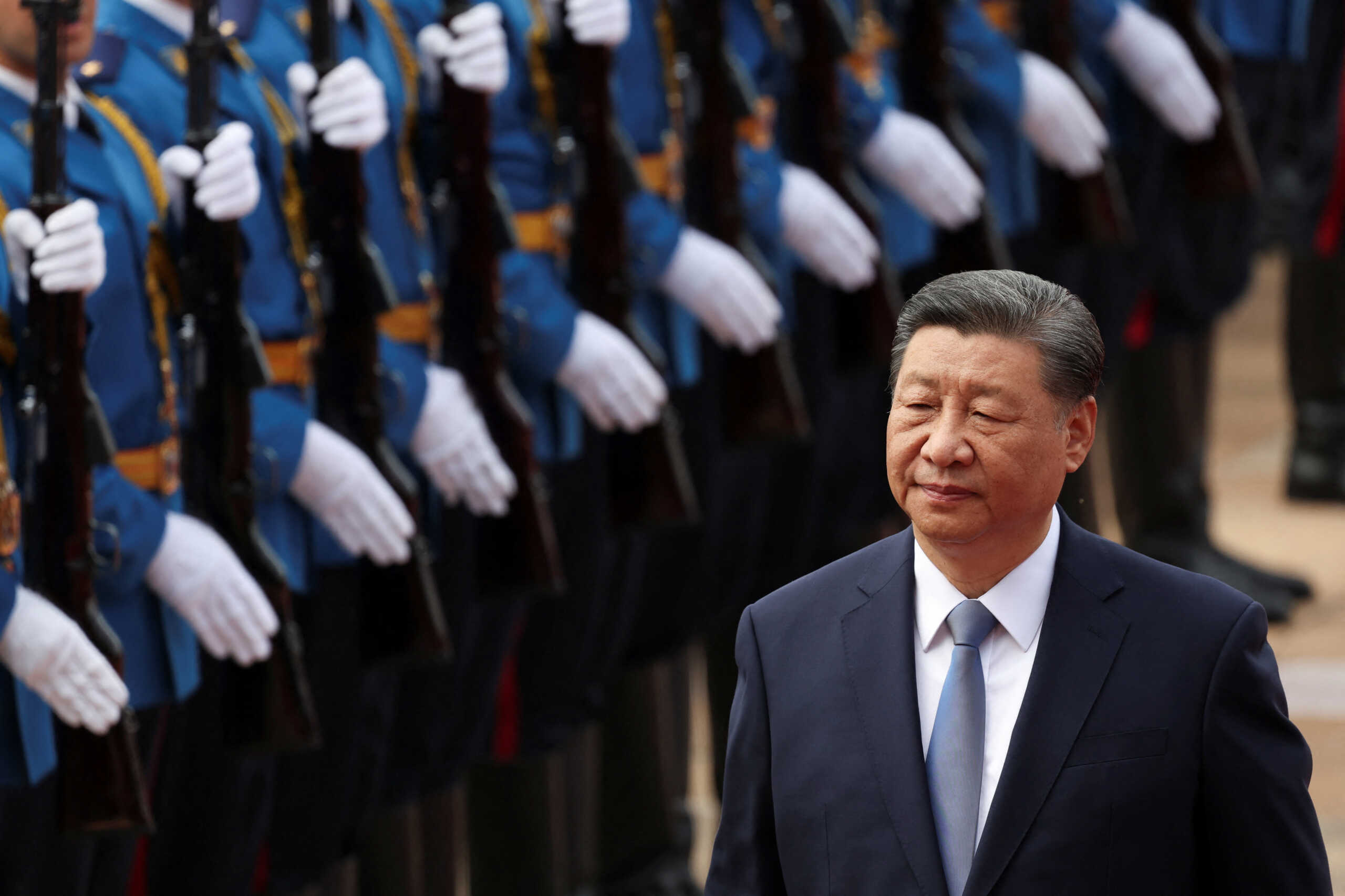 Chinese President Xi Jinping inspects the honour guard at the Palace of Serbia during a welcome ceremony for the Chinese leader's two-day state visit in Belgrade, Serbia, May 8, 2024. REUTERS