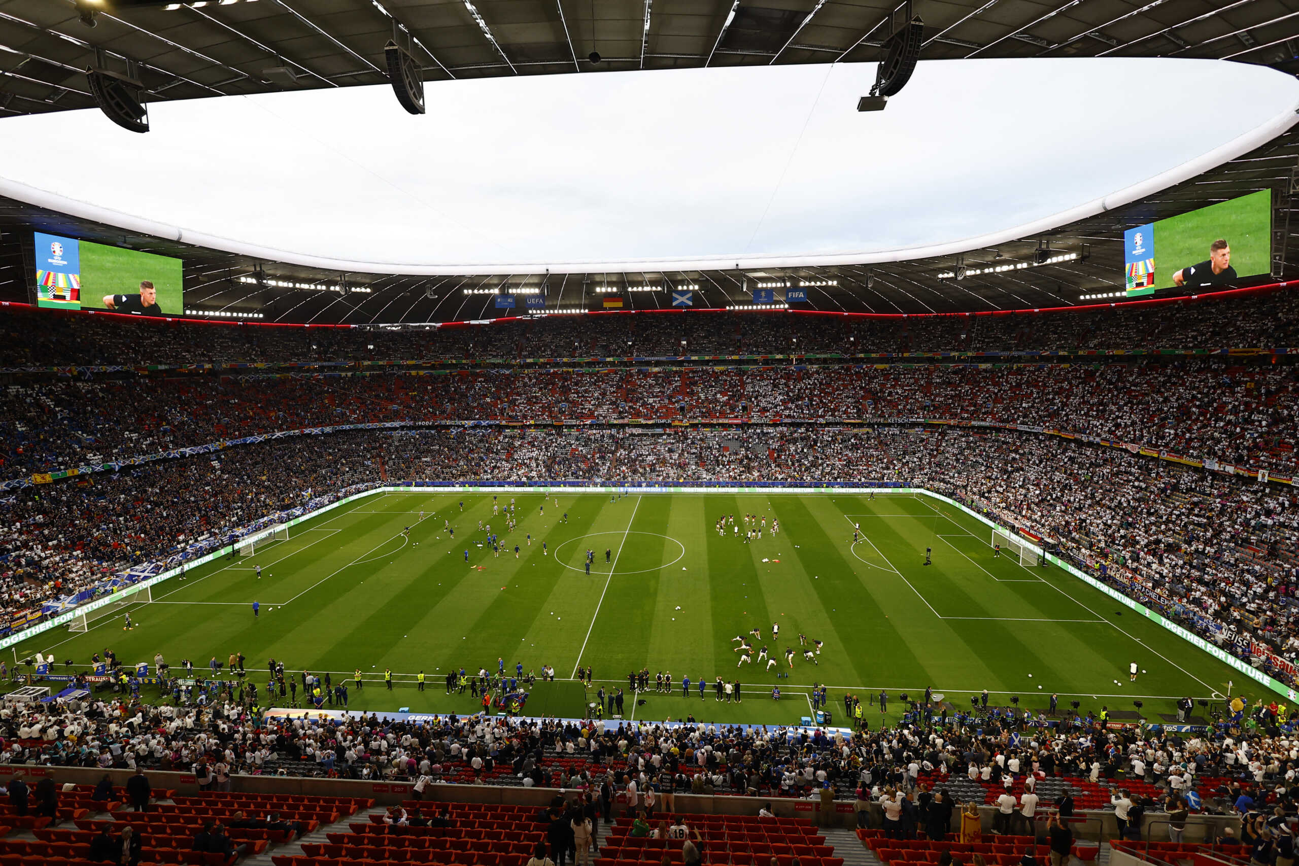 Soccer Football - Euro 2024 - Group A - Germany v Scotland - Munich Football Arena, Munich, Germany - June 14, 2024  General view during the warm up before the match REUTERS