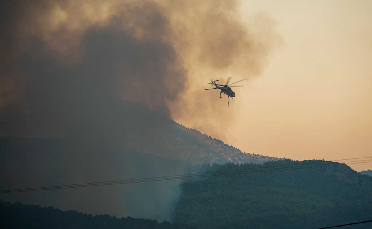 Φωτογραφία απο την πυρκαγιά σε Ψαχνά και Μακρυμάλλη Ευβοίας την Τρίτη 13 Αυγούστου 2019.
(EUROKINISSI
