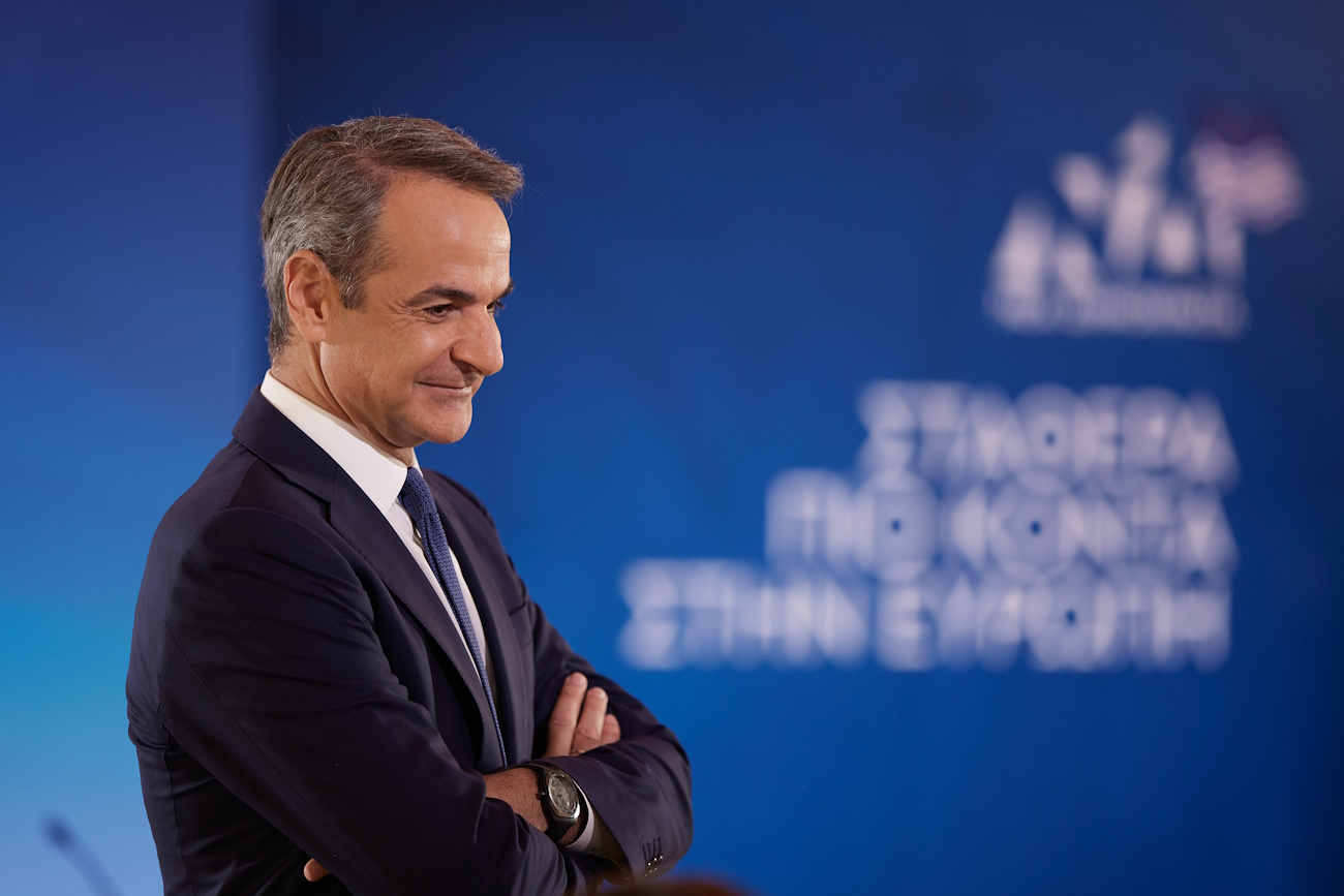 Διακαναλική συνέντευξη Τύπου του Πρωθυπουργού και προέδρου της Νέας Δημοκρατίας Κυριάκου Μητσοτάκη ενόψει των ευρωπαϊκών εκλογών της 9ης Ιουνίου, στο Μεσογειακό Αγρονομικό Ινστιτούτο Χανίων, Κυριακή 2 Ιουνίου 2024.  
(ΔΗΜΗΤΡΗΣ ΠΑΠΑΜΗΤΣΟΣ