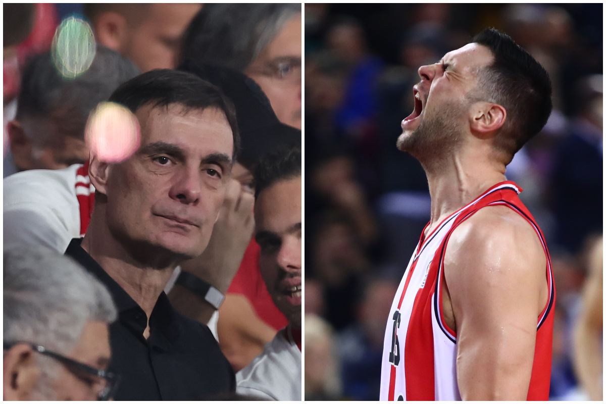 Ολυμπιακός: Οι έξαλλοι πανηγυρισμοί των Μπαρτζώκα και Παπανικολάου μέσα στην OPAP Arena στο «χρυσό» γκολ του Ελ Κααμπί