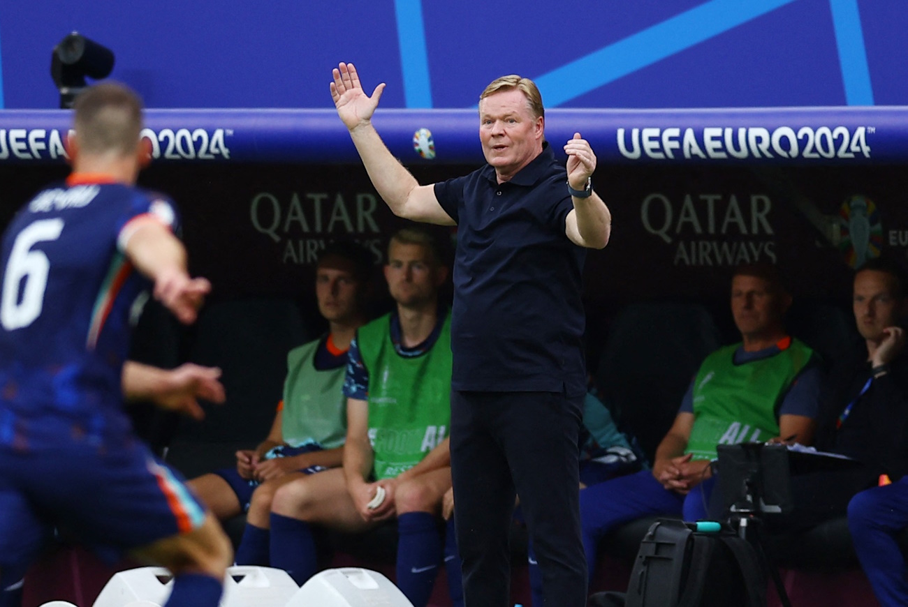 Soccer Football - Euro 2024 - Group D - Poland v Netherlands - Hamburg Volksparkstadion, Hamburg, Germany - June 16, 2024 Netherlands coach Ronald Koeman reacts REUTERS