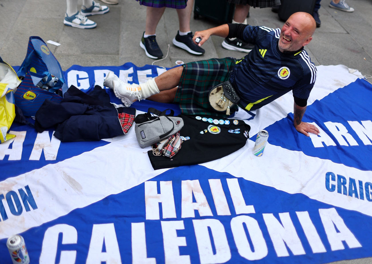 Soccer Football - Euro 2024 - Group A - Germany v Scotland - Munich, Germany - June 14, 2024 A Scotland fan is seen before the match REUTERS