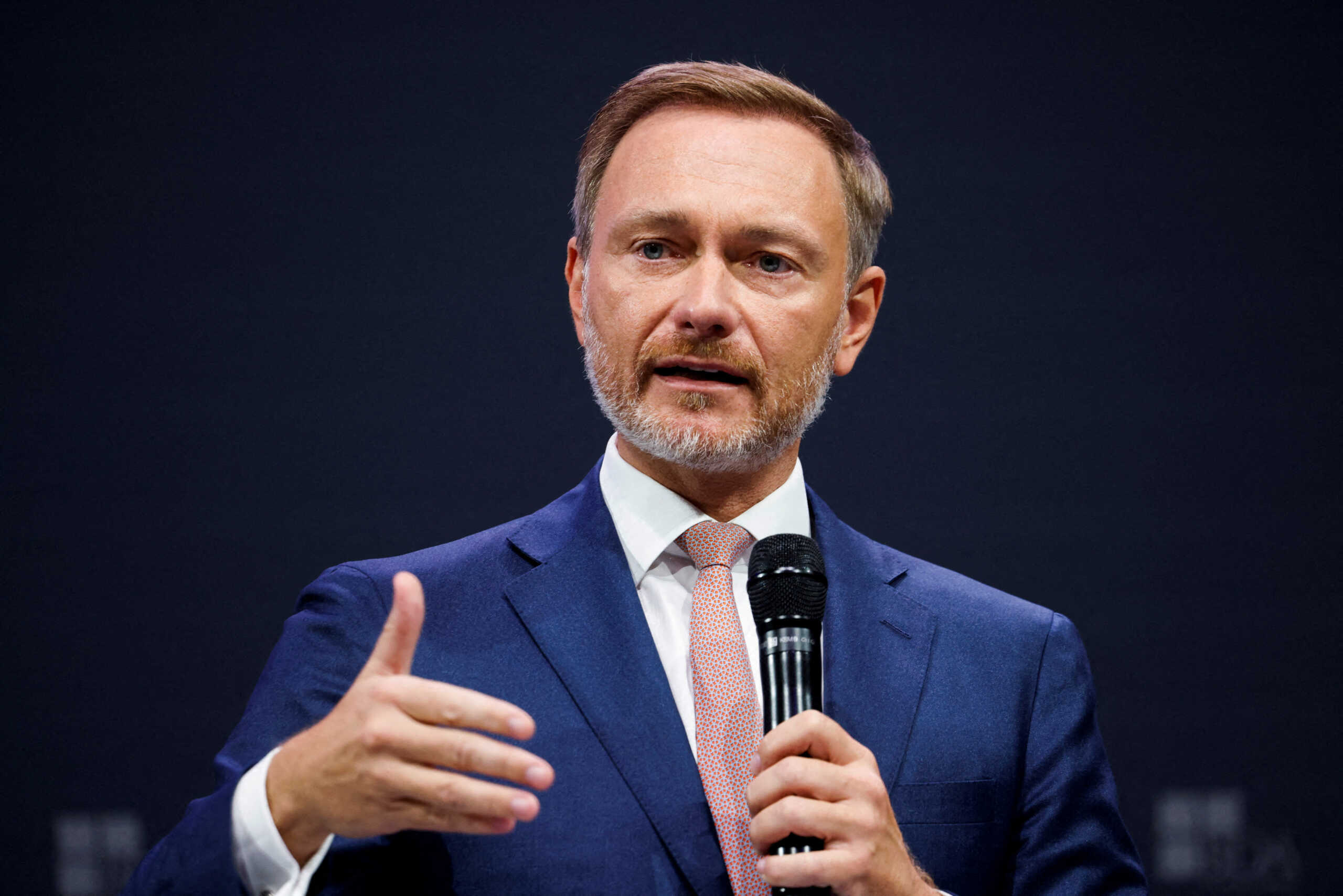 FILE PHOTO: German Finance Minister Christian Lindner speaks during the German Employers' Day of the Confederation of German Employers' Associations (BDA) in Berlin, Germany September 13, 2022.  REUTERS