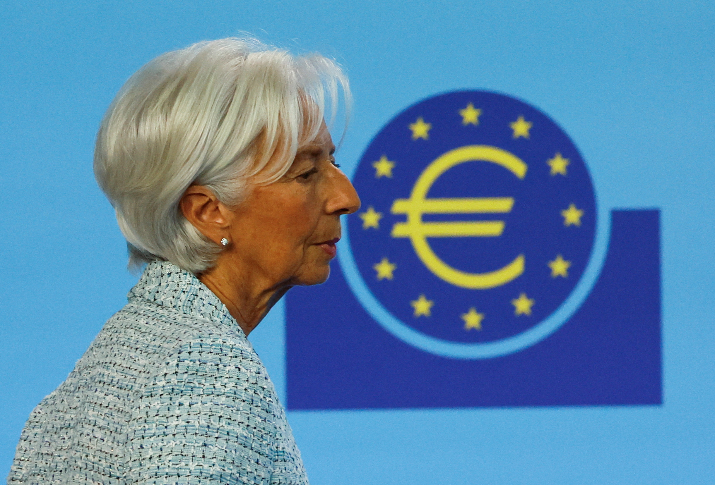 European Central Bank (ECB) President Christine Lagarde arrives to attend a news conference following the ECB's monetary policy meeting in Frankfurt, Germany, June 6, 2024. REUTERS