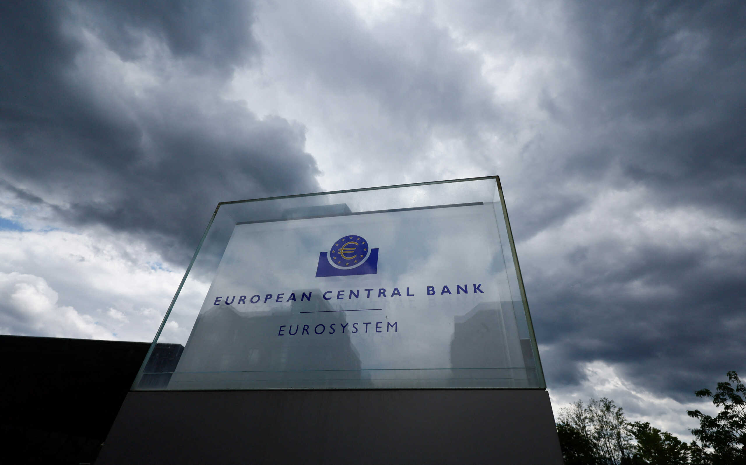 Dark clouds are seen over the building of the European Central Bank (ECB) before the ECB's monetary policy meeting in Frankfurt, Germany, June 6, 2024.    REUTERS