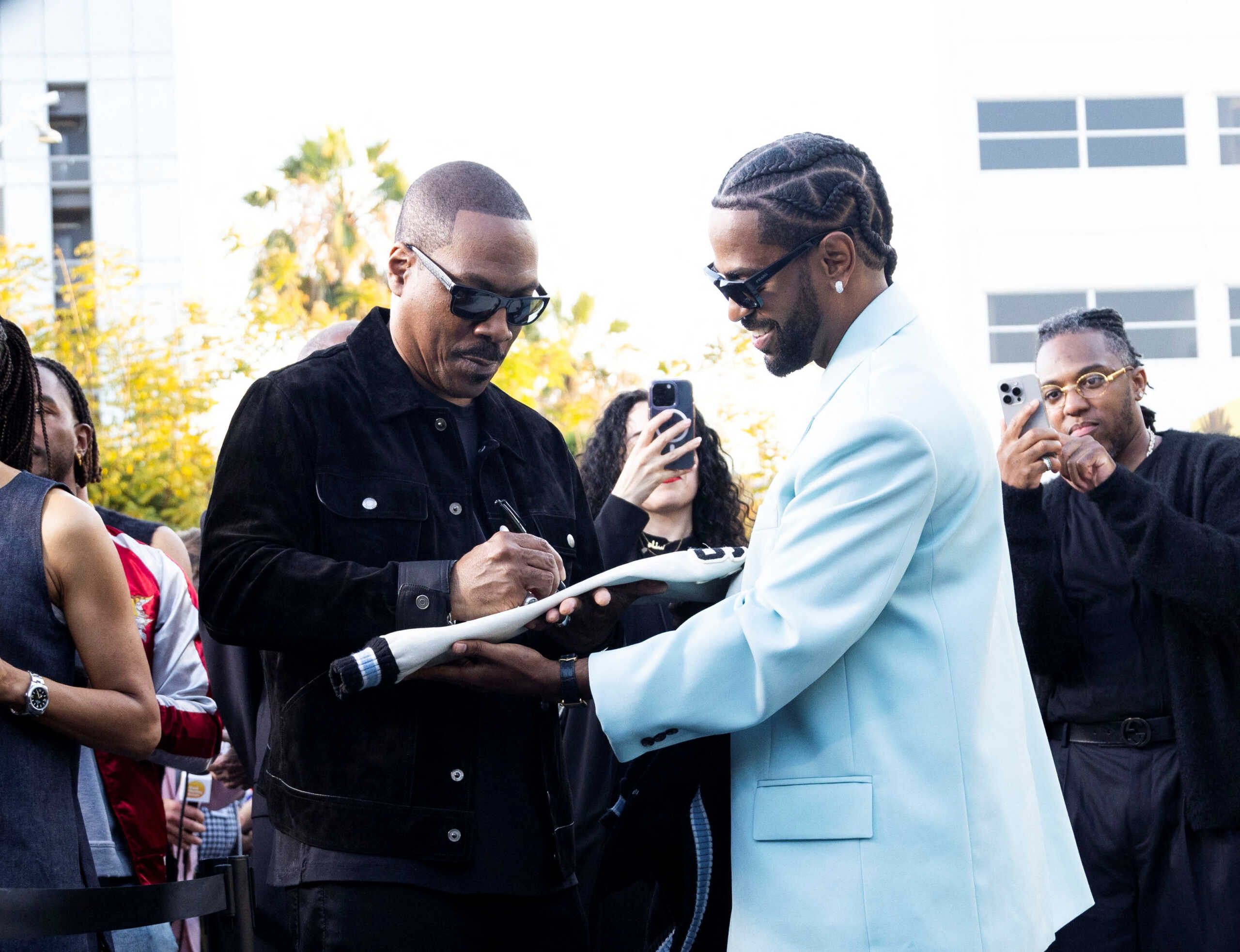Eddie Murphy and Big Sean attend the World premiere of "Beverly Hills Cop: Axel F" at the Wallis Annenberg Center for the Performing Arts in Beverly Hills, California, U.S. June 20, 2024.  REUTERS