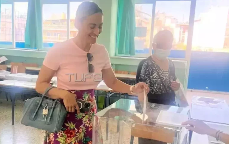 Η Ελεονώρα Μελέτη «έριξε» την ψήφο της για τις Ευρωεκλογές – Ψήφισε στον Πειραιά