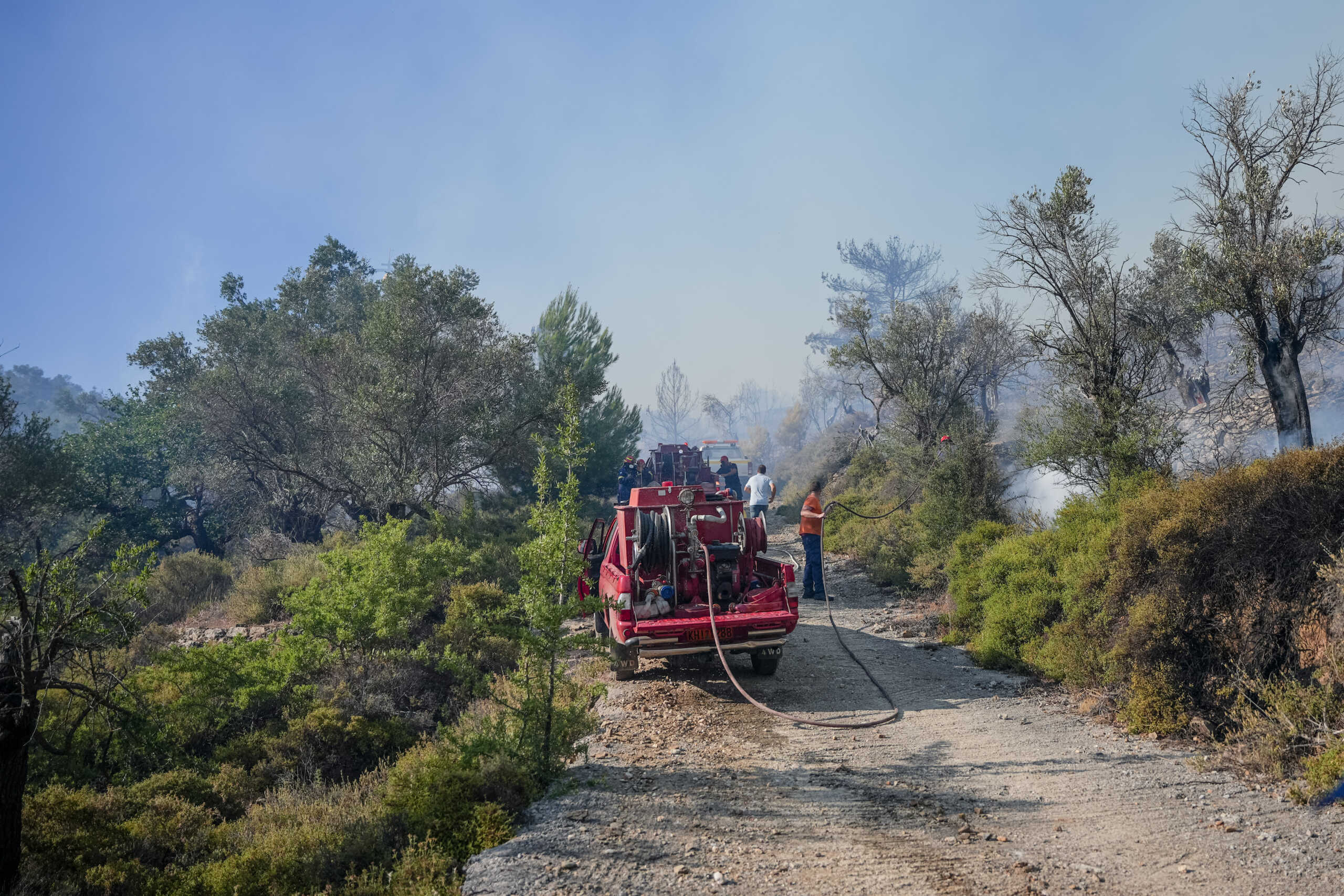 Πυρκαγιά στη Μόρια Λέσβου.  Τετάρτη 19 Ιουνίου 2024 (ΠΑΝΑΓΙΩΤΗΣ ΜΠΑΛΑΣΚΑΣ