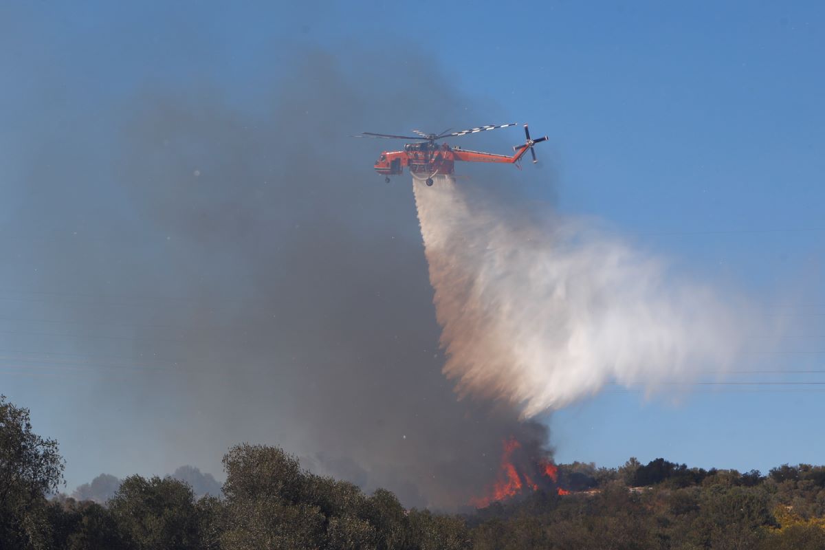 Πυροσβεστική: 34 φωτιές το τελευταίο 24ωρο σε όλη τη χώρα – Δύο συλλήψεις σε Εύβοια και Τρίκαλα