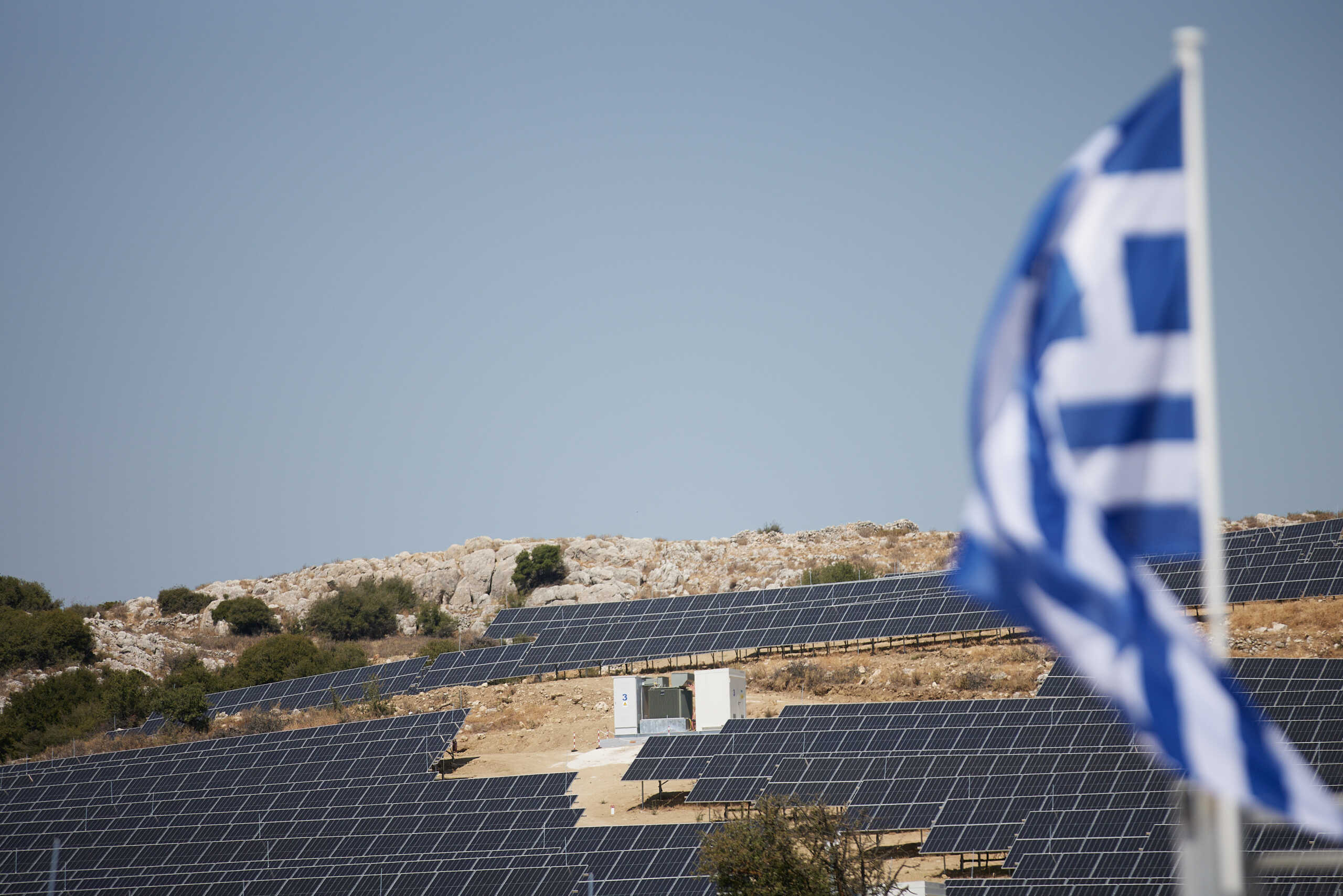 O Πρωθυπουργος Κυρ. Μητσοτάκης στα εγκαίνια του φωτοβολταϊκού πάρκου R ENERGY 1 στο Στεφάνι Κορινθίας. Τρίτη 14 Σεπτεμβρίου 2021  (EUROKINISSI