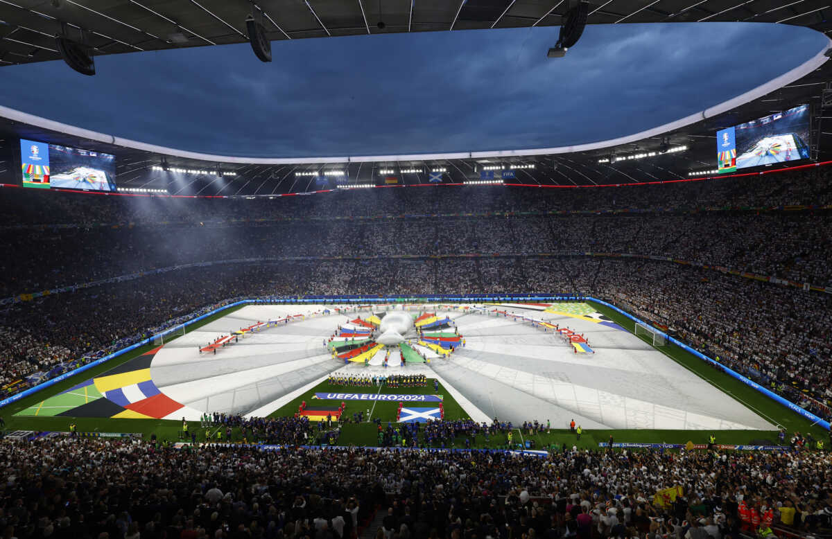 Soccer Football - Euro 2024 - Group A - Germany v Scotland - Munich Football Arena, Munich, Germany - June 14, 2024  General view during the pre match show inside the stadium before the match REUTERS