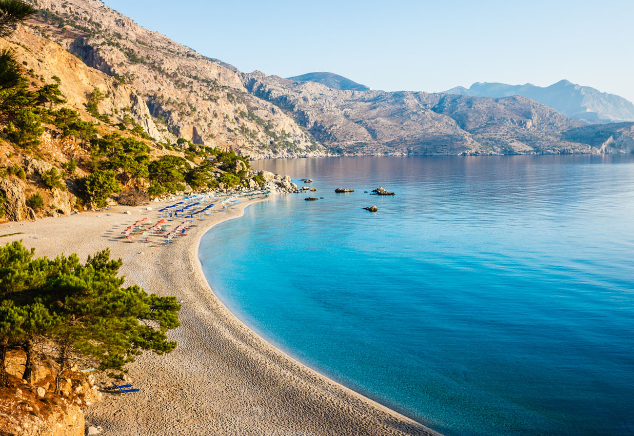 Idyllic beach Apella on Karpathos, Greece. One of the most beautiful European beaches. http:
