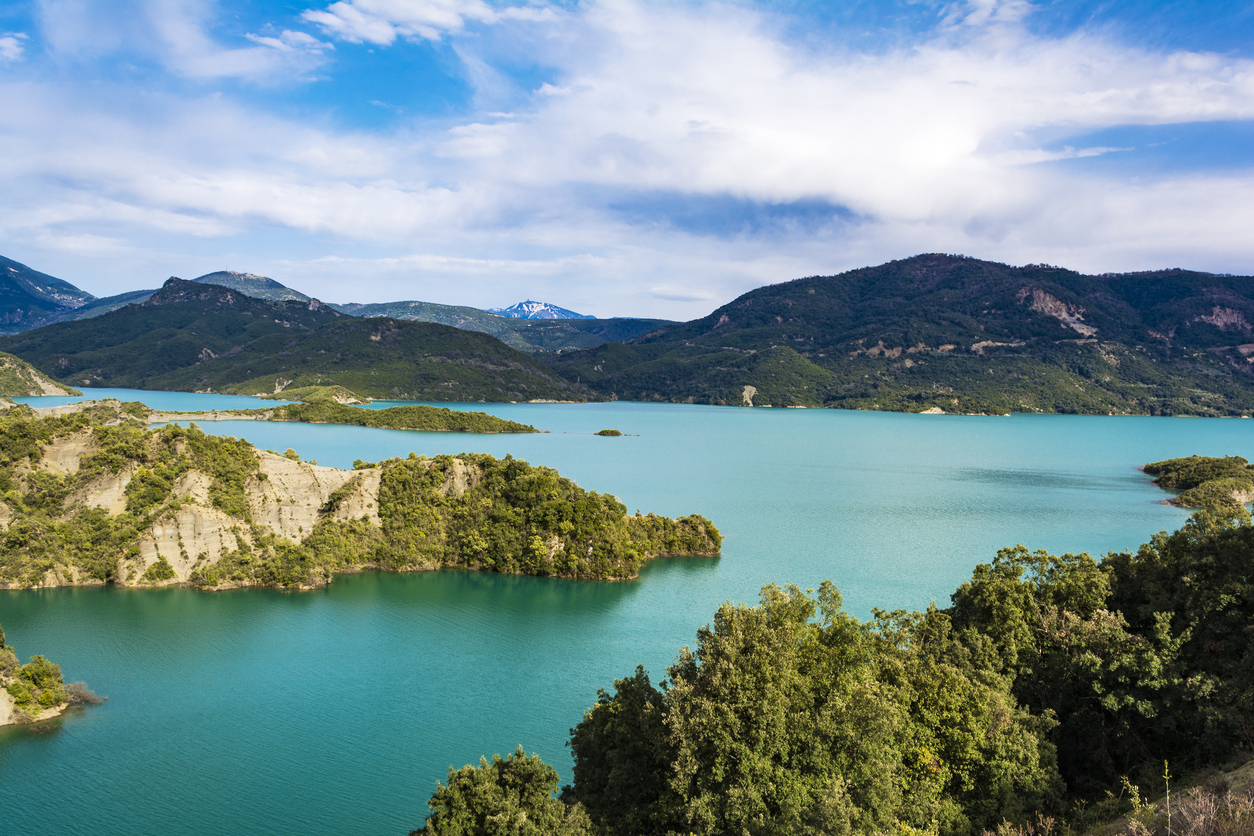Lake Kremaston, Evrytania region, Greece - It is the largest artificial lake in Greece.