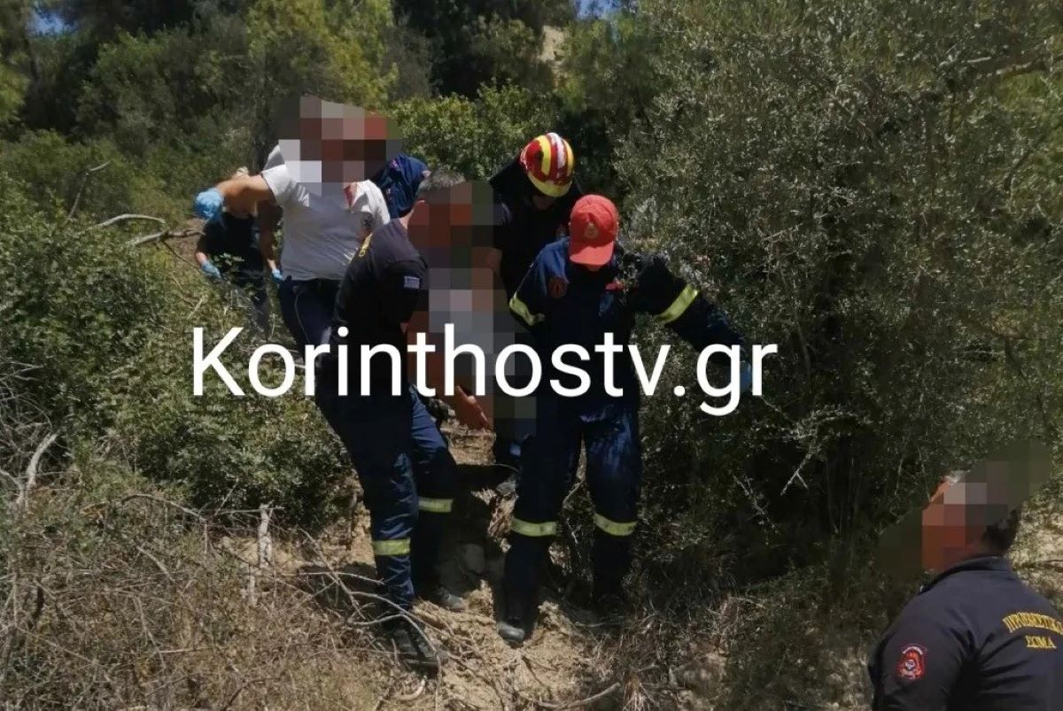 Κορινθία: Αυτοκίνητο έπεσε σε γκρεμό 25 μέτρων – Ανασύρθηκε χωρίς τις αισθήσεις του ο οδηγός
