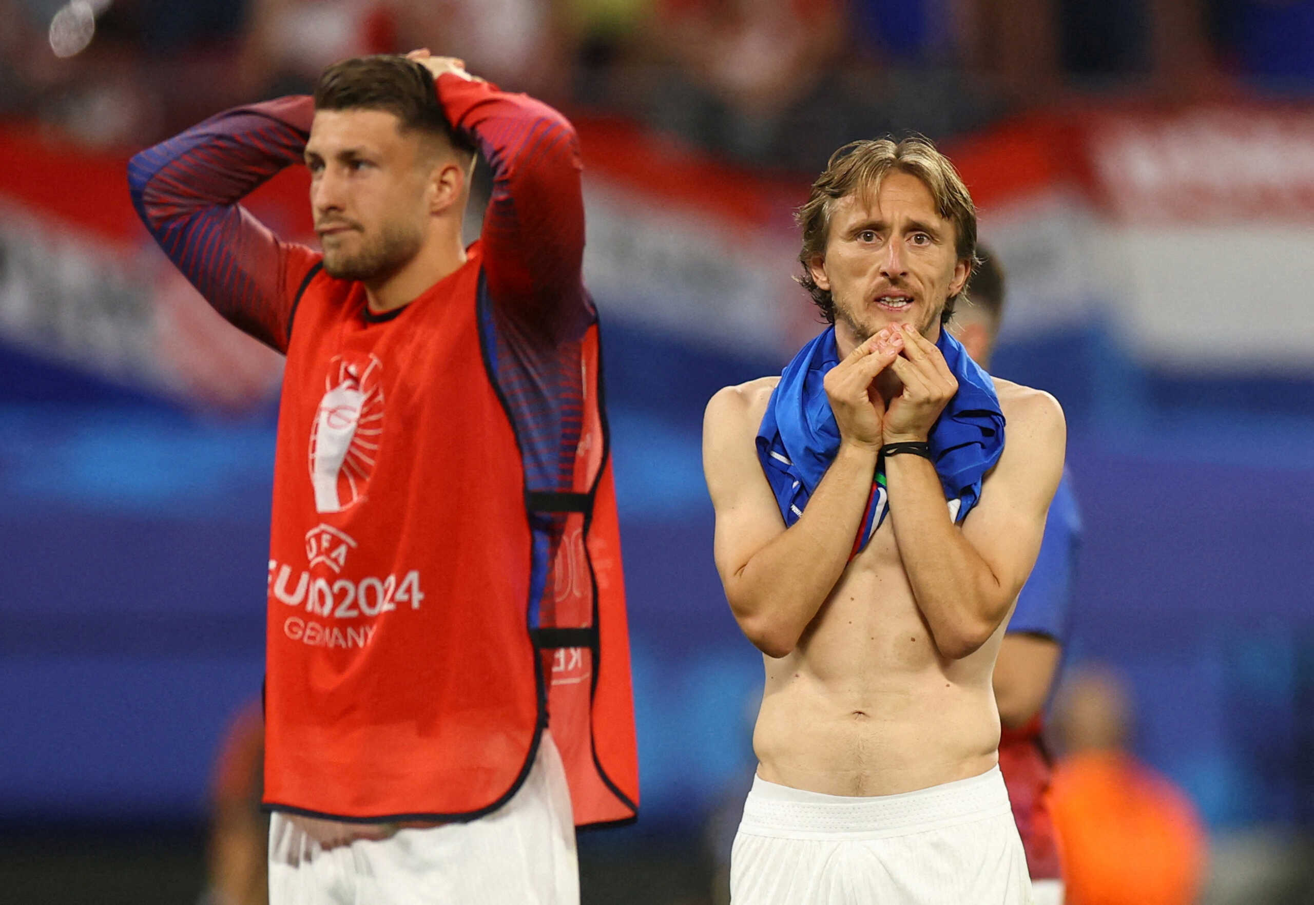 Soccer Football - Euro 2024 - Group B - Croatia v Italy - Leipzig Stadium, Leipzig, Germany - June 24, 2024  Croatia's Luka Modric looks dejected after the match  REUTERS