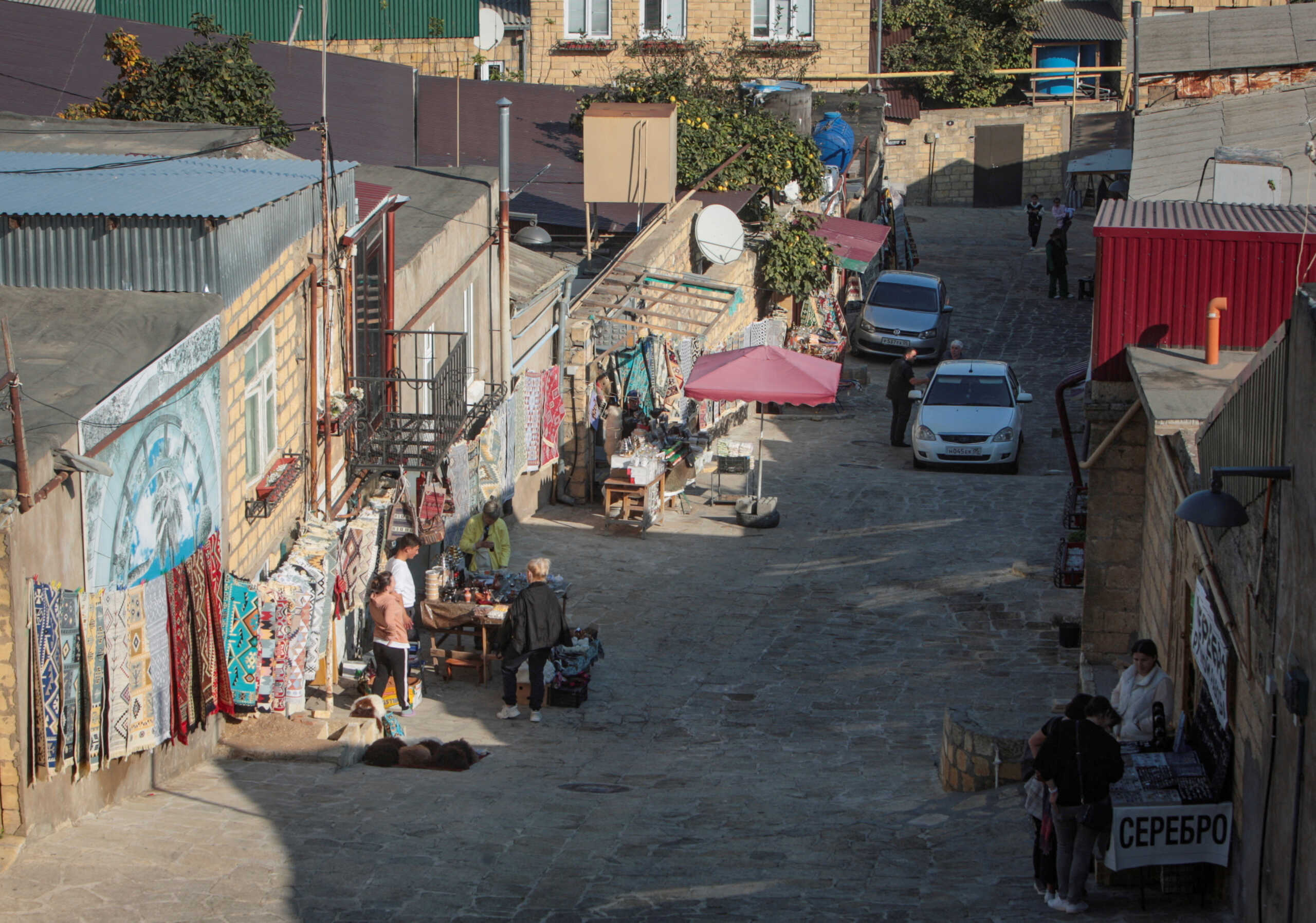 FILE PHOTO: A general view of a street in the ancient city of Derbent on the Caspian Sea coast in the Caucasus region of Dagestan, Russia, November 2, 2023.  REUTERS